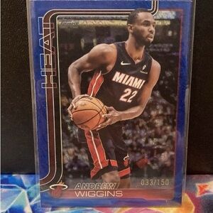 2025-26 Topps NBA Blue /150 Andrew Wiggins Miami Heat 77 Black Jersey